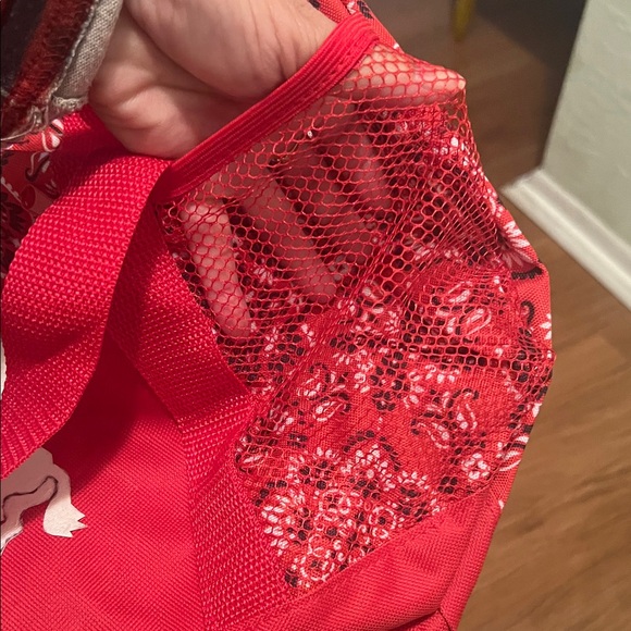 # 0796+ Red Beach Tote Bag W/ WHT Logo Art… - Picture 6 of 10